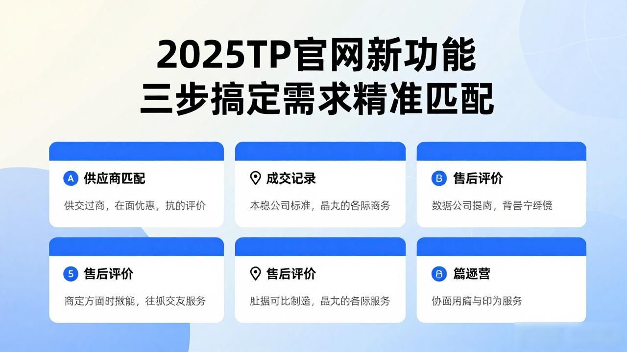 智能需求匹配_精准供应商推荐_如何通过2025 TP官网最新版本实现需求匹配