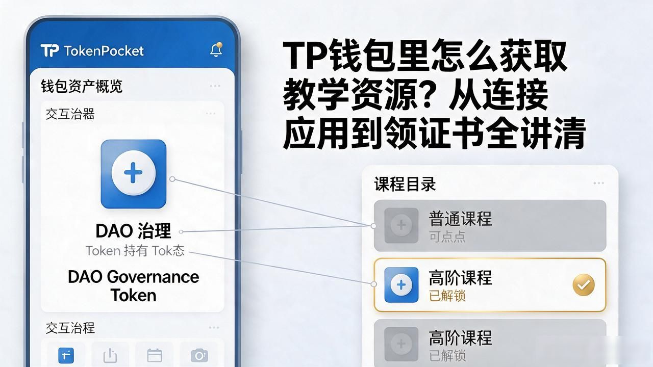 TP钱包里怎么获取教学资源？从连接应用到领证书全讲清