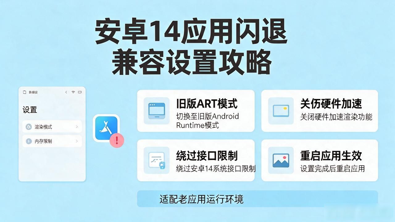 安卓14升级后app闪退 开发者模式强制兼容设置全攻略