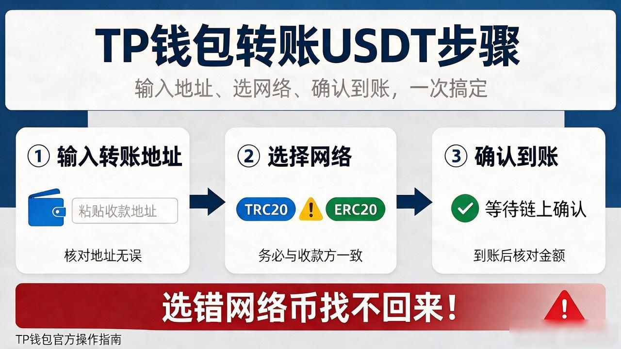 tp钱包转账usdt步骤：输入地址、选网络、确认到账，一次搞定