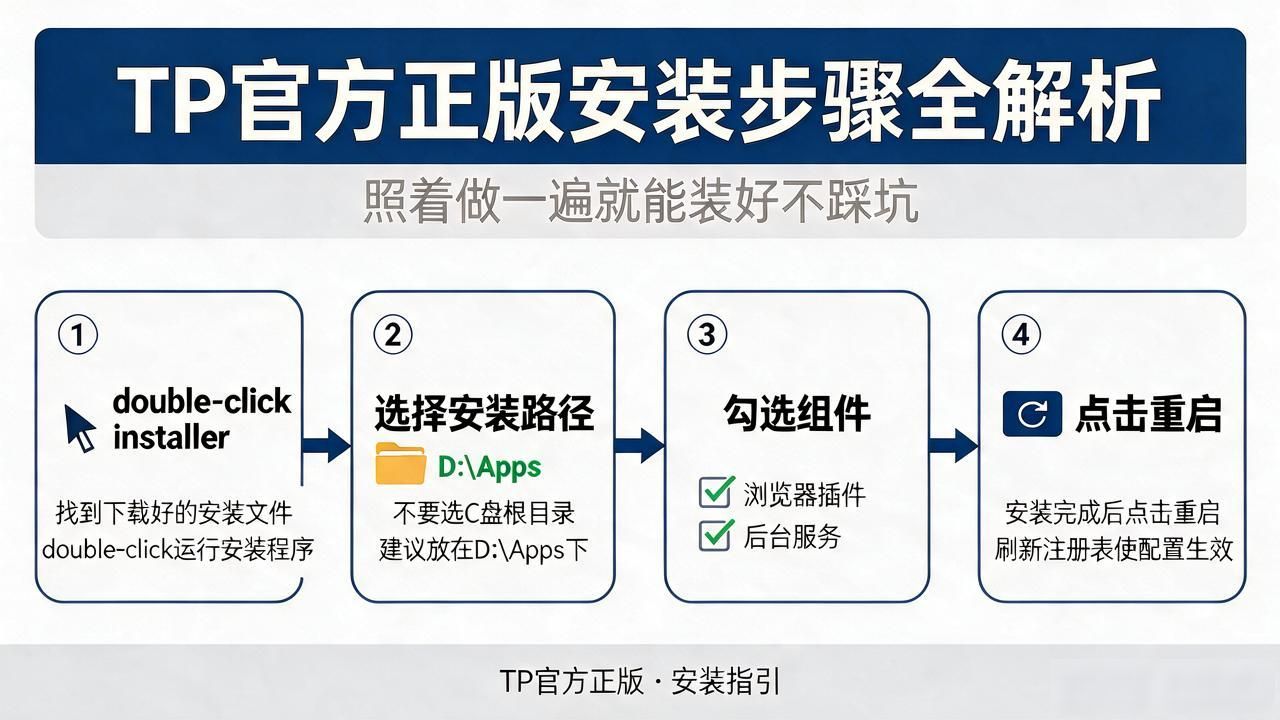TP官方正版下载后安装步骤全解析，照着做一遍就能装好不踩坑