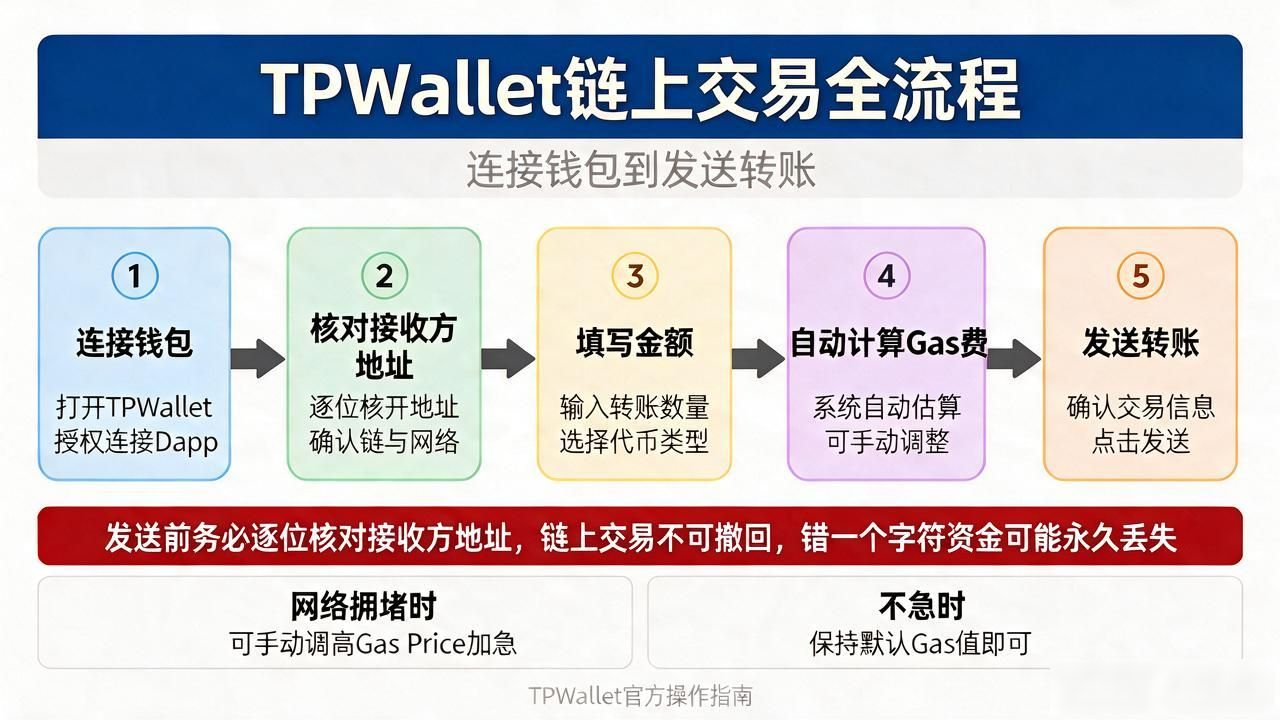 TPWallet怎么完成链上交易？连接钱包到发送转账全流程