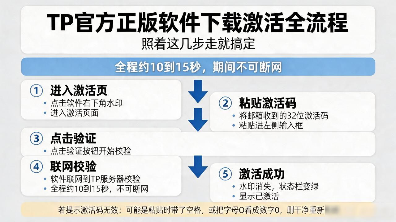 TP官方正版软件下载激活全流程，照着这几步走就搞定
