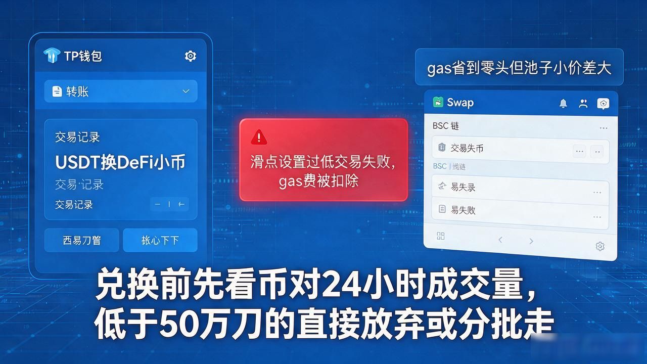 tp钱包币币兑换怎么操作？手续费、滑点和安全这些坑得提前知道