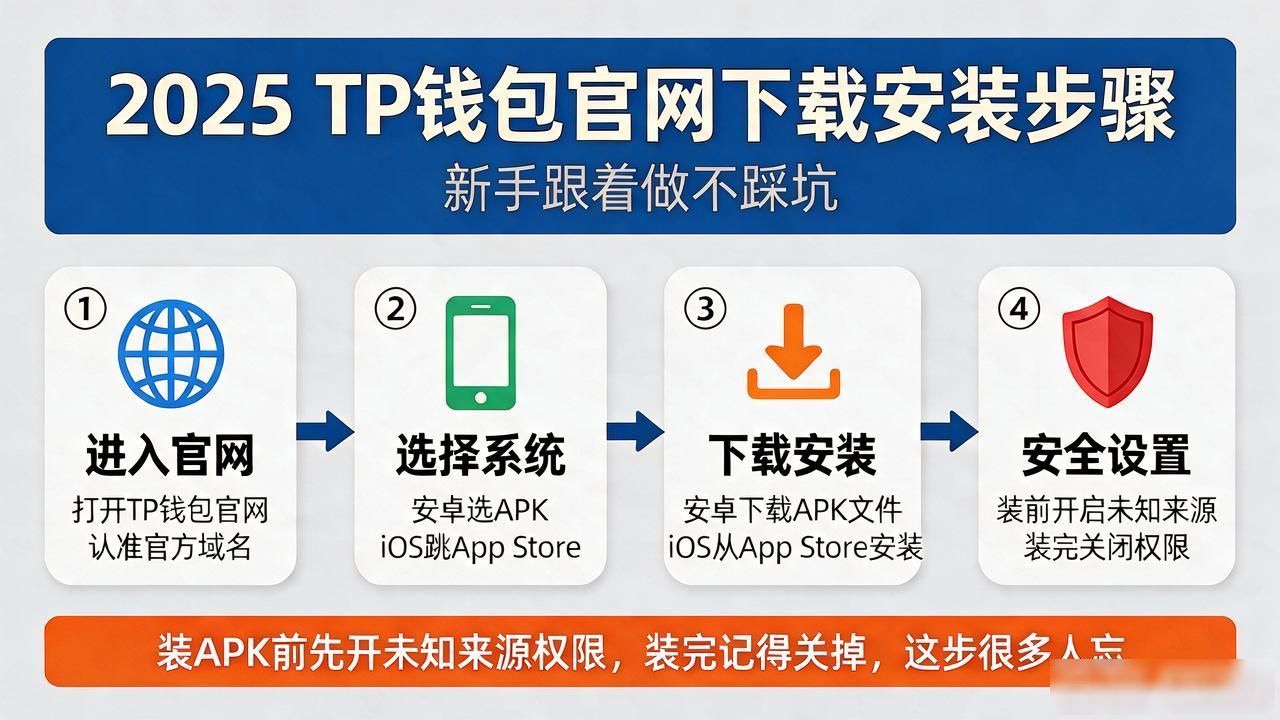 2025年TP钱包官网下载安装步骤 新手跟着做不踩坑