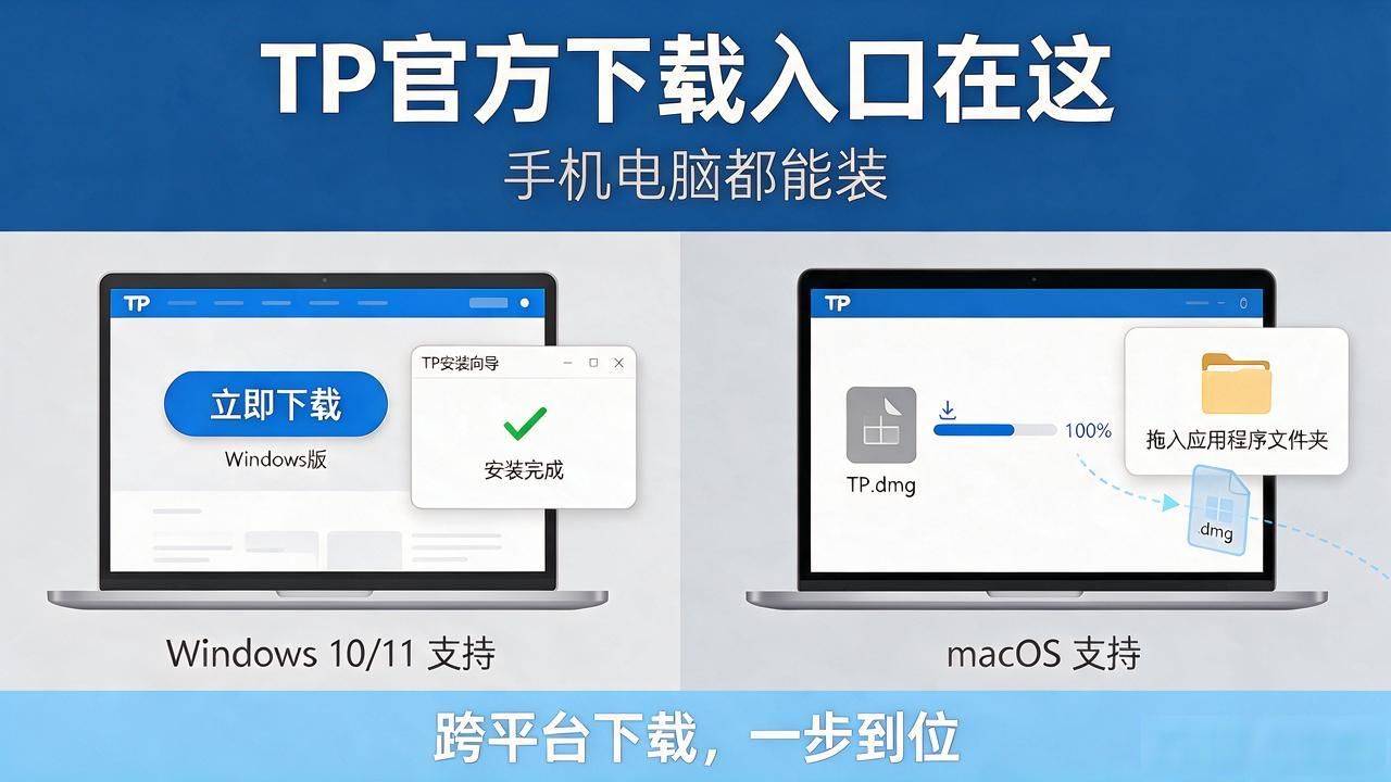 TP官方下载入口在这，手机电脑都能装