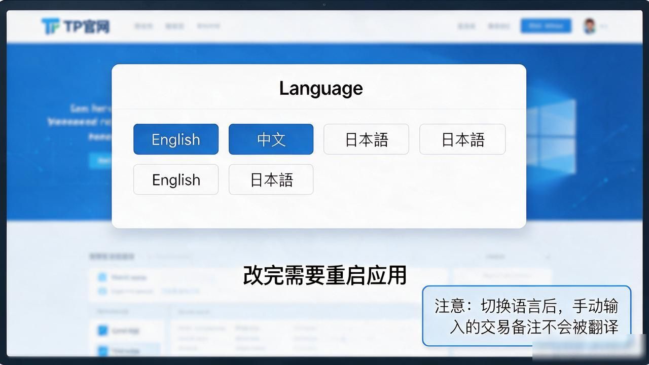 TP官网下载的多语言版本怎么切换，不同语言界面使用有啥区别