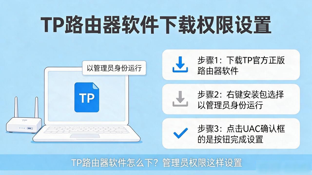 TP路由器软件怎么下？管理员权限这样设置
