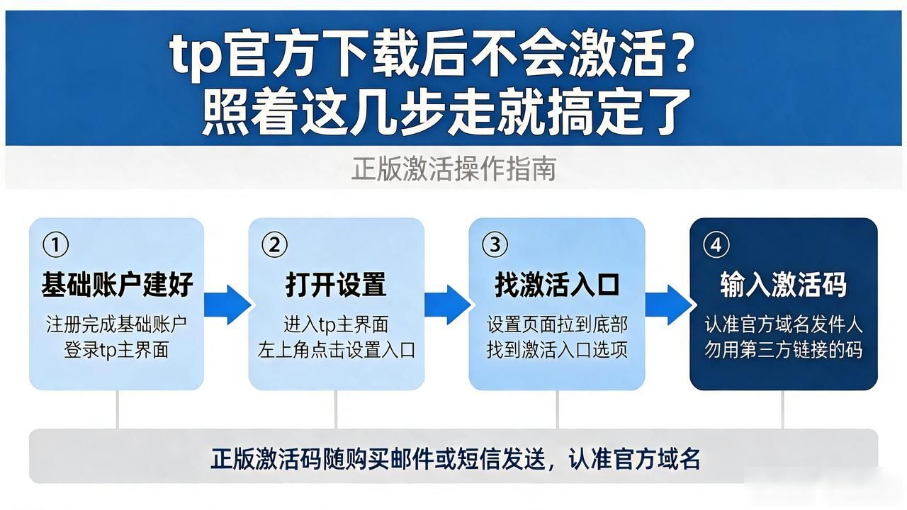 tp官方下载后不会激活？照着这几步走就搞定了
